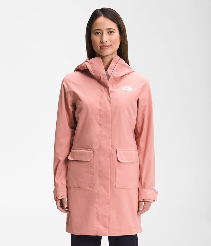 The North Face Rain Jacket City Breeze Parka II Rose - Womens - Thailand DEKGY-0528